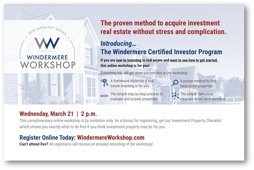 Windermere Workshop - Investing in Real Estate